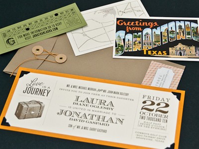 some of these great travel themed wedding invitations and stationery