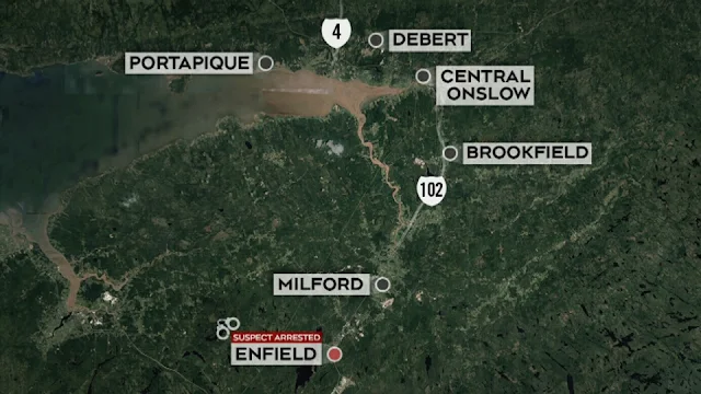 Map Attribute: Gunman's shooting trail / Source: Local TV news reporting