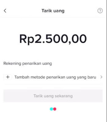 jumlah penarikan saldo tiktok ke dana