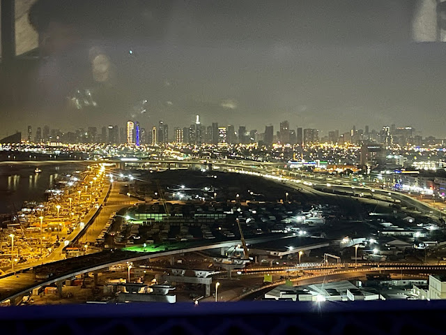 Night view from Al Dawaar Revolving Restaurant Dubai