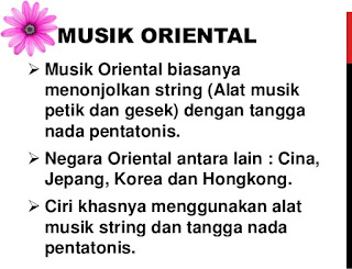 Ciri - Ciri musik oriental 