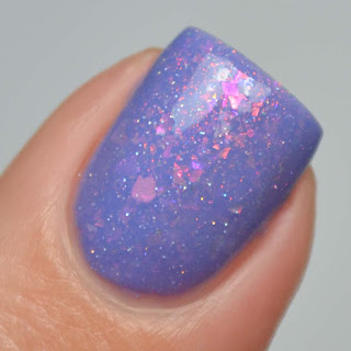 purple flakie nail polish