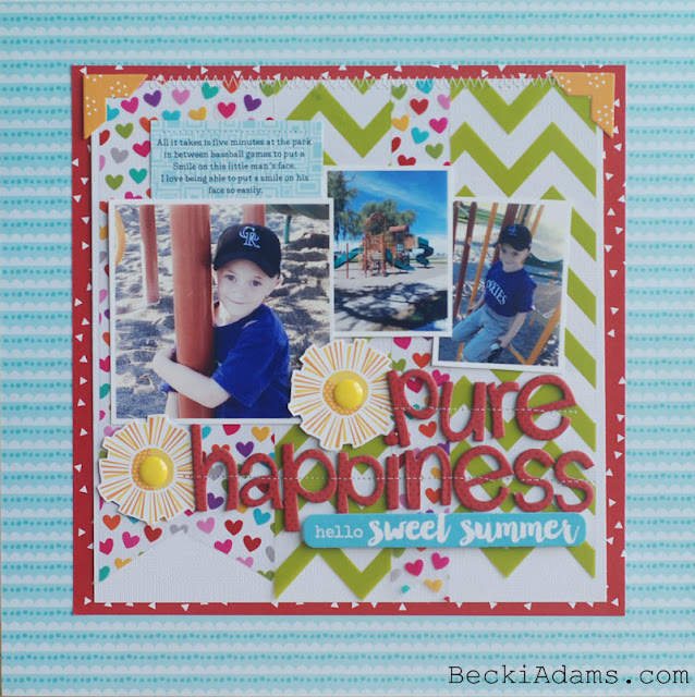 "Pure Happiness" by @jbckadams for Bella Blvd #scrapbook #papercrafting #Bella Blvd