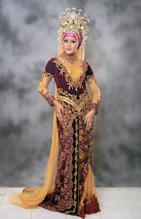 Gambar Gaun Kebaya Pengantin Kombinasi