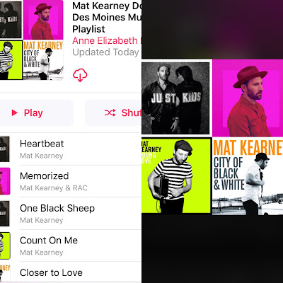 Mat Kearney Does Des Moines Playlist on Apple Music and Spotify