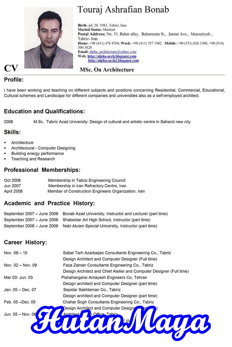 Contoh Format Cv Terbaru 2014 - Contoh 36