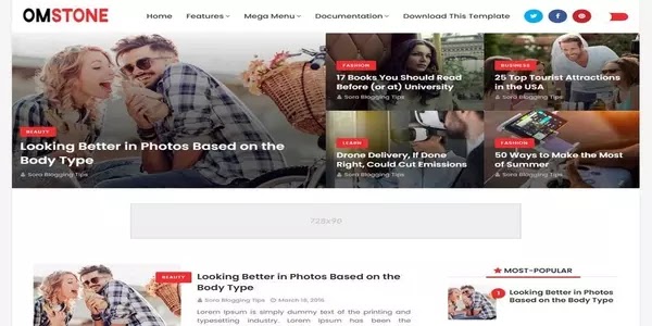 OmStone Blogger Template Free Download