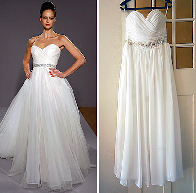 Left picture of the Romona Keveza dress I sent to the dressmaker