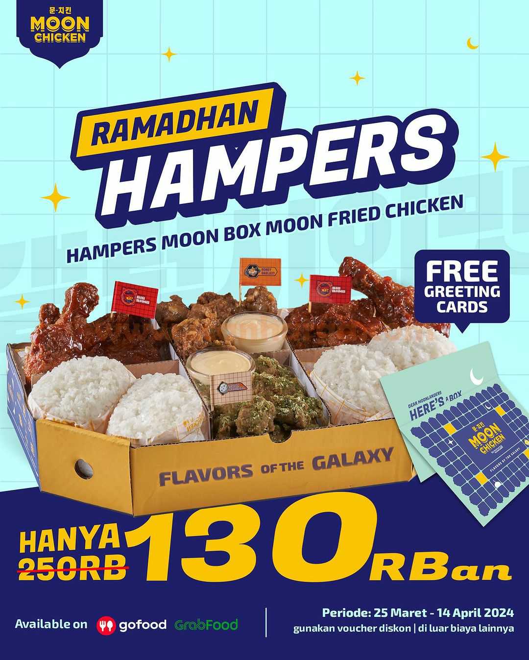 Promo MOON CHICKEN RAMADHAN HAMPERS cuma Rp. 130 RIBUAN