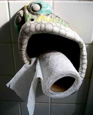 Funny unusual toilet paper holder