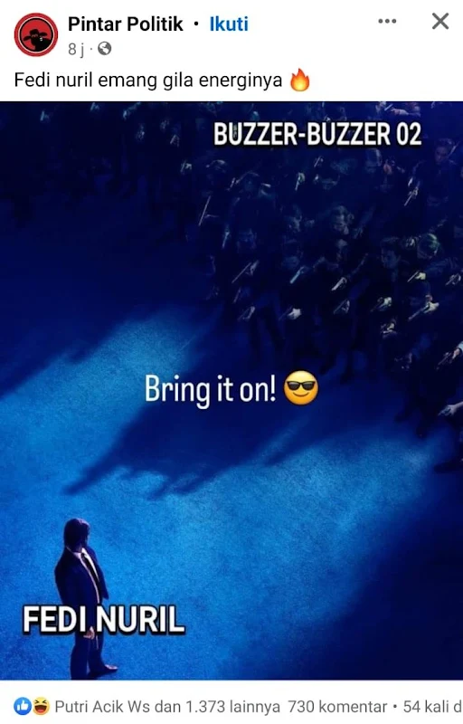 komenan buzzer pada direspon semua anjiirrrr Fedi Nuril ternyata juga menggila di IG, komenan buzzer pada direspon semua anjiirrrr, MENYALA ABANGKU 🔥🔥🔥🔥