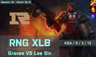 RNG XLB Graves JG vs WE Beishang Leesin - KR 10.13