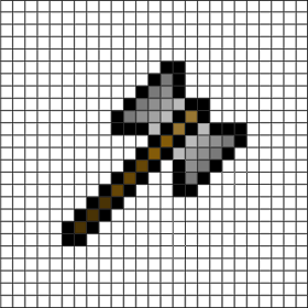 Minecraft 2D pixel art grid