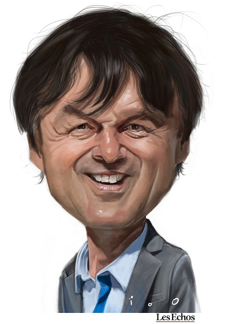 Nicolas Hulot, caricature par ioO pour Les Echos