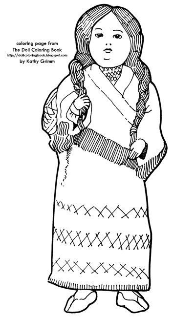 Download Color this Native American Doll | The Doll Coloring Book