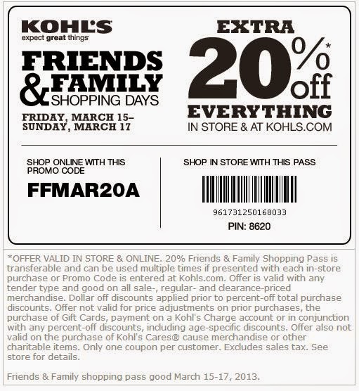 Printable Coupons: Kohls Coupons