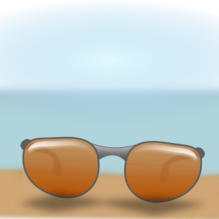 sunglasse on sand created in Inkscape