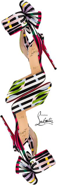 ♦Christian Louboutin Douce Du Désert colorful satin crepe cinestripes sandals #christianlouboutin #shoes #louboutinworld #brilliantluxury