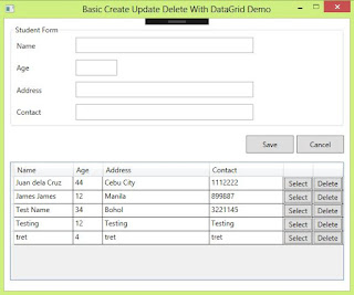 WPF CRUD With DataGrid, Entity Framework And C#.NET