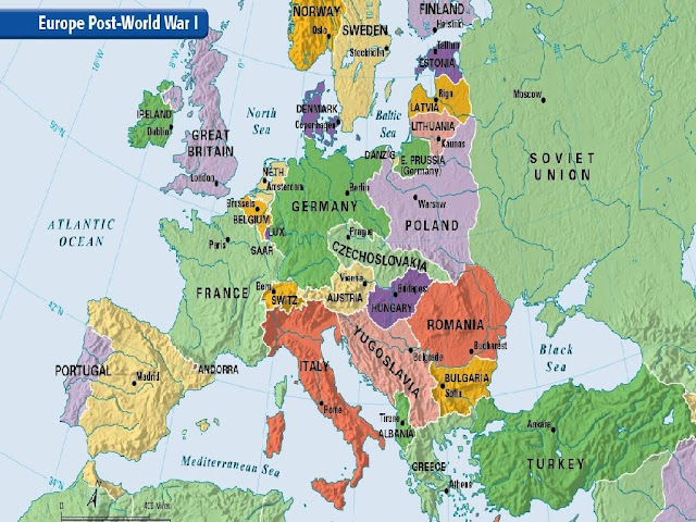 Post Wwi Europe Map 