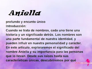 significado del nombre Aniella