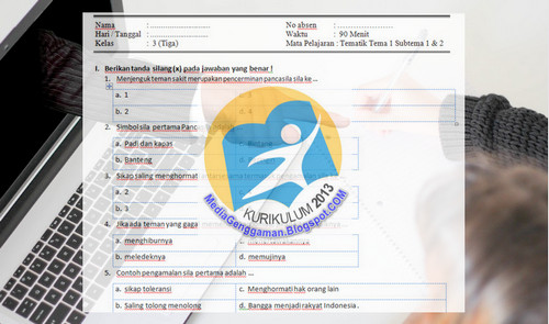 Soal UTS SD Kelas 3 Semester 1 Kurikulum 2013 Revisi 2023 dan K13 Revisi 2023 Media Genggaman