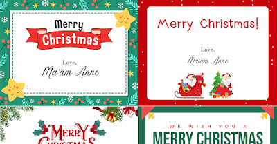 CHRISTMAS CARDS (Editable and Free to Download)