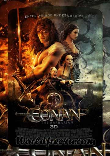 Poster Of Conan the Barbarian (2011) In Hindi English Dual Audio 300MB Compressed Small Size Pc Movie Free Download Only At worldfree4u.com