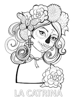 Skull mandala coloring pages - Day of the dead mandala - Coco disney pixar coloring pages