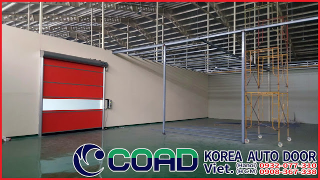 Cửa cuốn tốc độ cao, cửa đóng mở nhanh, cửa cuốn nhựa pvc, cửa cuốn công nghiệp, COAD