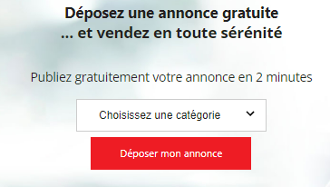 La rubrique « Déposer annonce gratuite » de Paruvendu