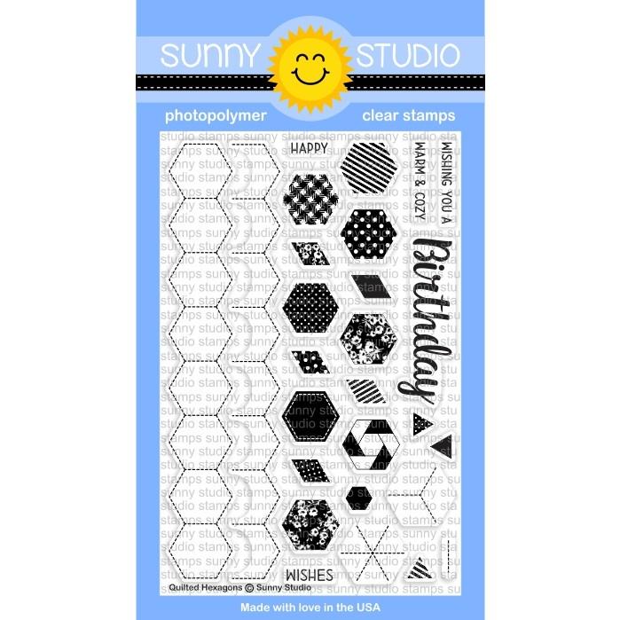 Sunny Studio Stamps Quilted Hexagons Stamp set