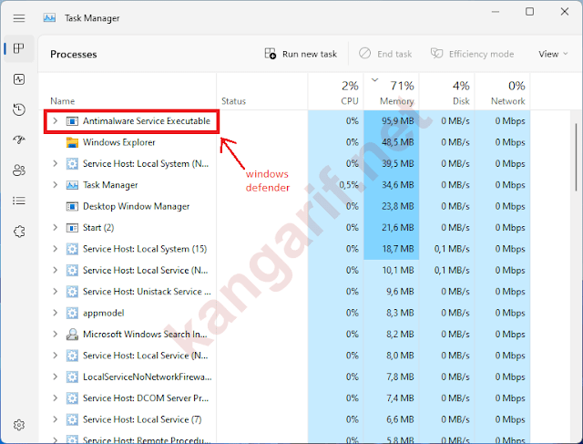 windows defender di task manager