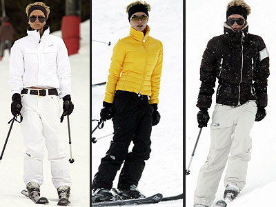 Victoria Beckham showing us her style hardly waivers on the slope.