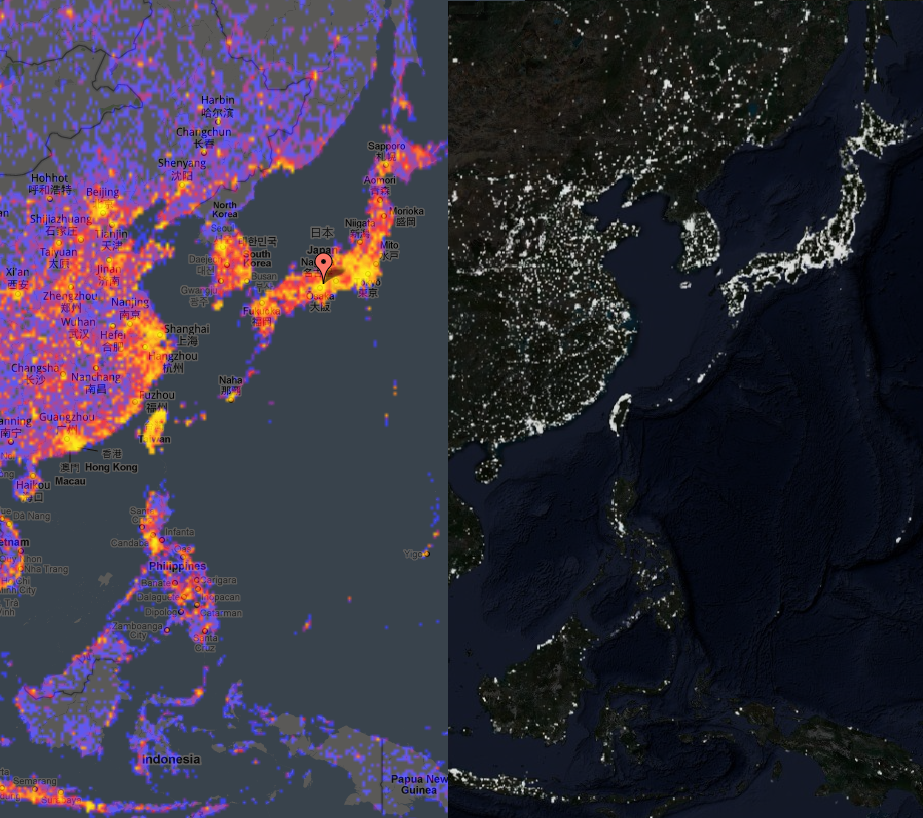 south korea and north korea at night. dresses Attack South Korea and
