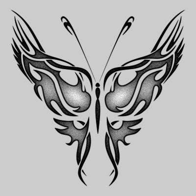 A butterfly tattoo is very versatile. A black and white butterfly will have