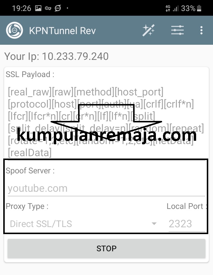 Cara Membuat Config Omg Telkomsel Di Kpntunnel Rev Kumpulan Remaja