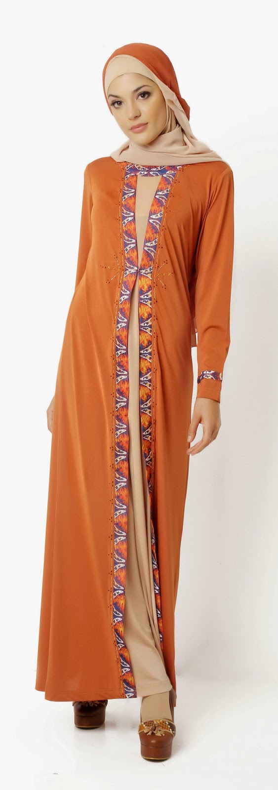 busana muslim terbaru 2015 - Dress BSK-19-electric blues-orange Busana Muslim, Busana Muslim Terbaru, Busana Muslim Terbaru 2015, Dress, Tunik, Gamis, Baju Muslim Terbaru 2015