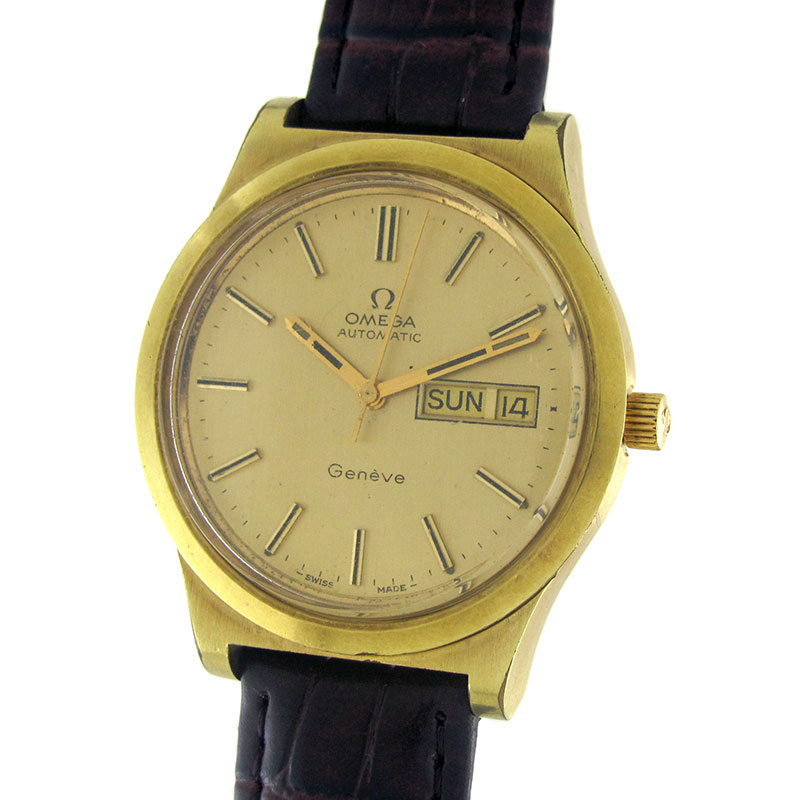OMEGA GENEVE DAY DATE AUTOMATIC WATCH