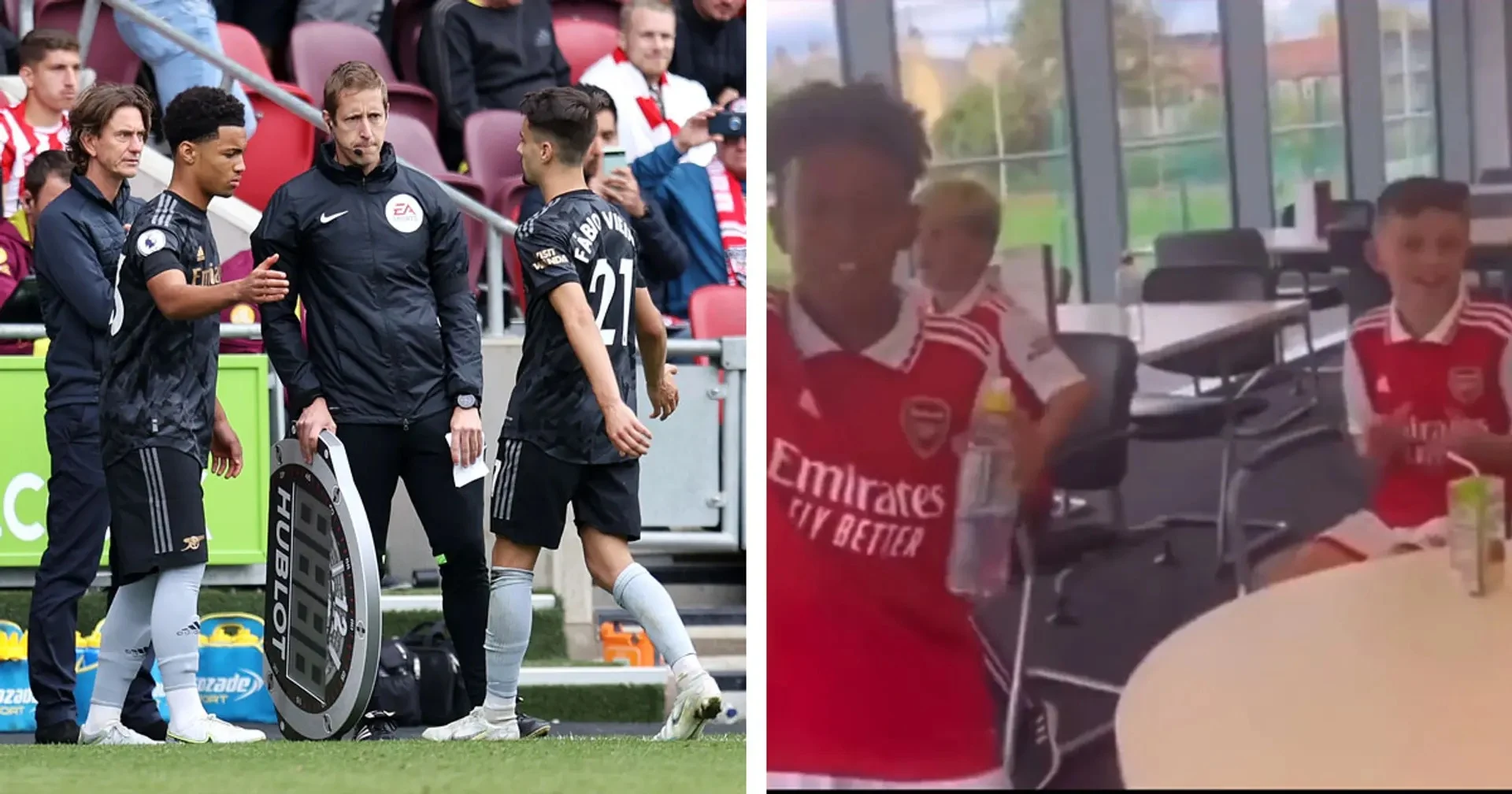 Arsenal U9s have adorable reaction to Nwaneri’s debut against Brentford (video)