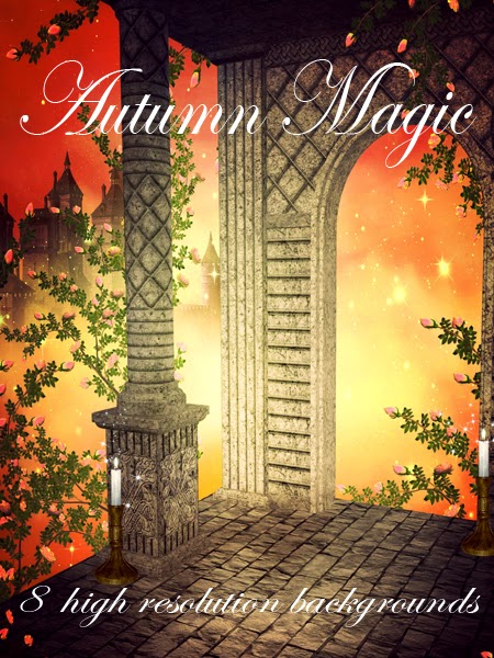 Autumn Magic digital fantasy backgrounds
