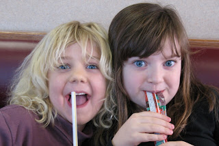 Sue and Maia at Wendy's