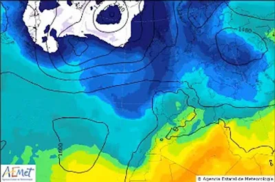 Lluvias  y bajada de temperaturas en Canarias  20, 22, y 23 septiembre