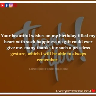 Thank you quotes for birthday wishes | Thank You Messages for Birthdays | Thank you messages for birthdays | Birthday thanks message