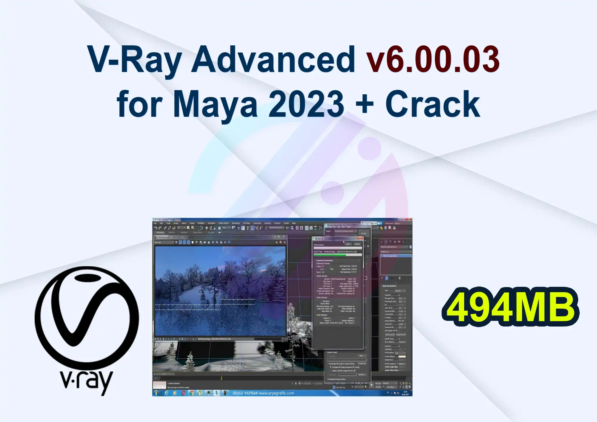 V-Ray Advanced v6.00.03 for Maya 2023 + Crack