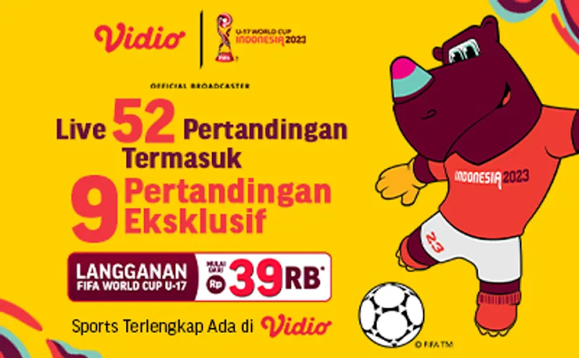 Voucher Vidio World Cup U-17 Live Streaming