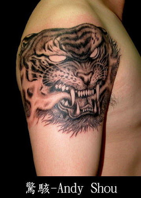 crouching tiger tatoo design