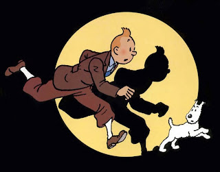 Look at snowy's face-he's always facing tintin!