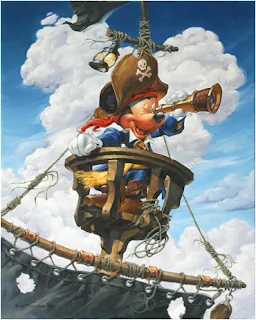 Imágenes de Mickey y sus amigos piratas.