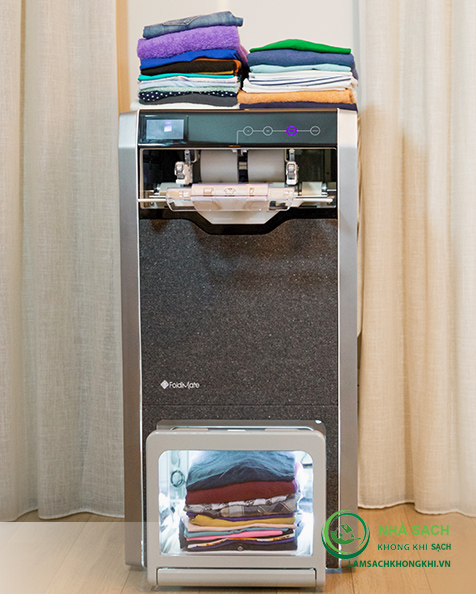 Máy giặt dành cho người lười: giặt xong tự phơi khô và gấp, dễ dàng cất vào tủ